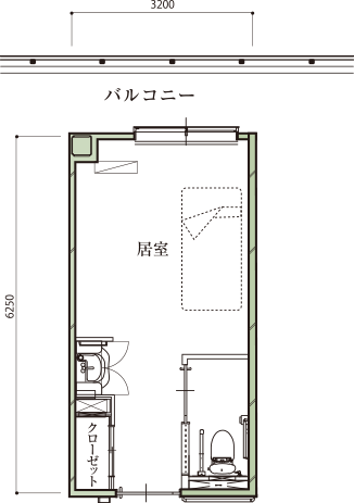 個室の図面