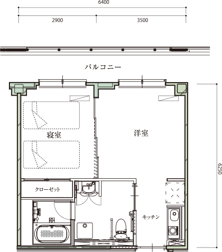 夫婦部屋の図面